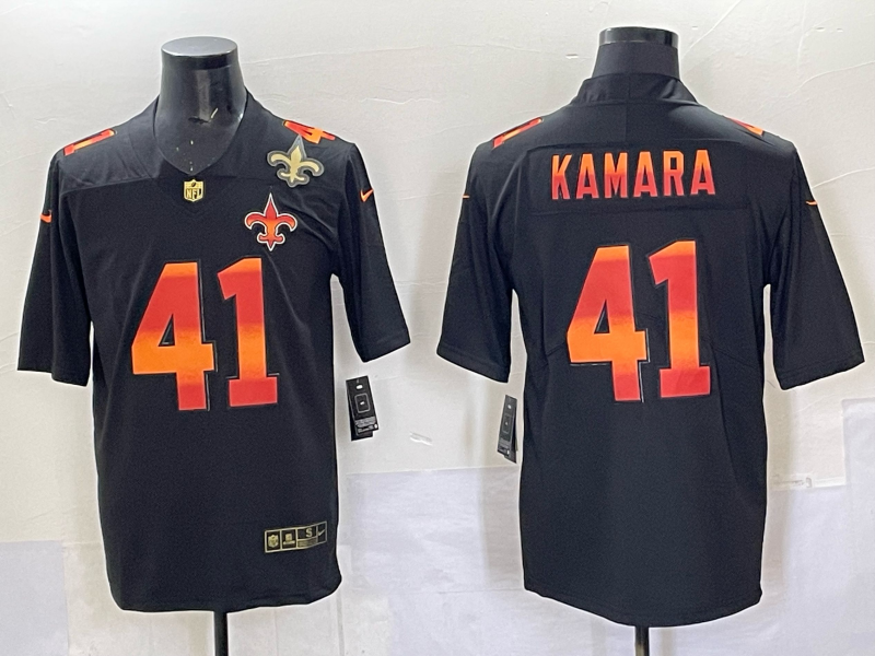 Men 2025 New Orleans Saints #4 Kamara black Limited NFL Jersey 004